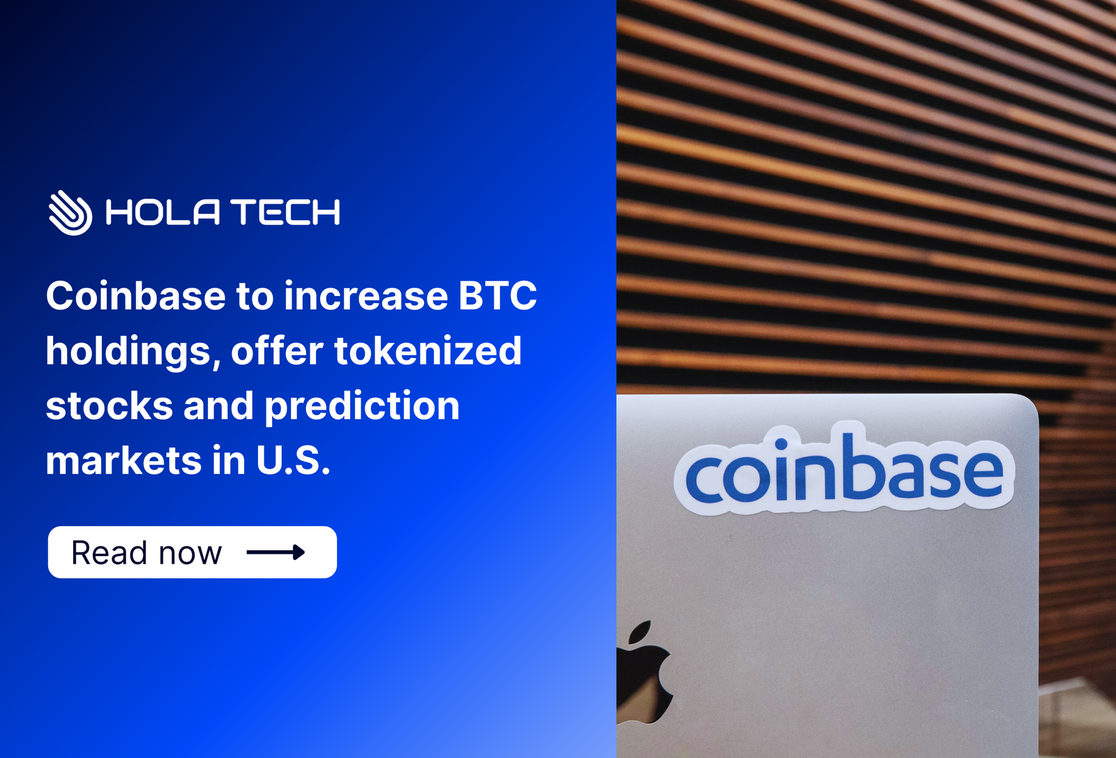 Coinbase to increase BTC holdings, offer tokenized stocks and prediction markets in U.S.